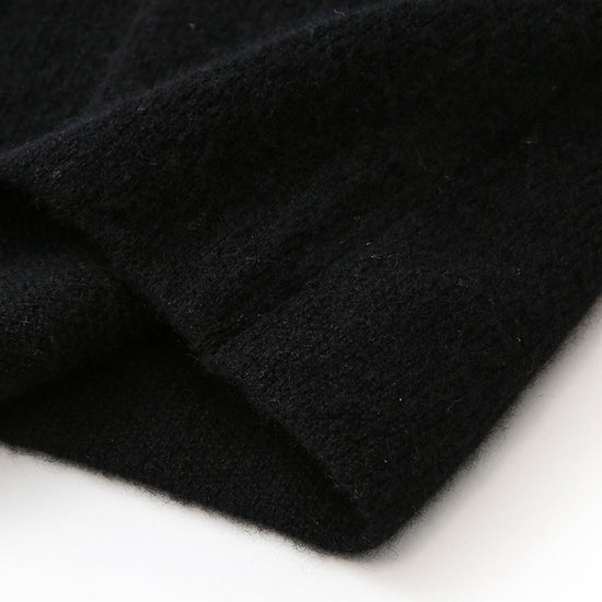 COMOBOCA 100% Cashmere Women's Two-Tone Buttoned Cardigan