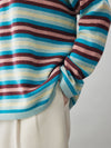 COMOBOCA 100% Cashmere Women's Striped Knit Sweater