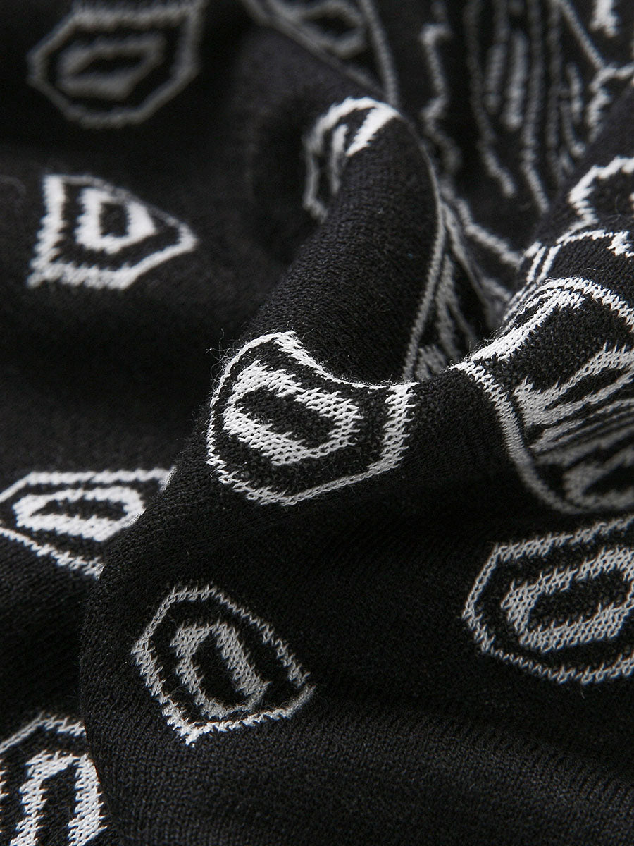 COMOBOCA Women's 2-in-1 Bandana Print Knit Top