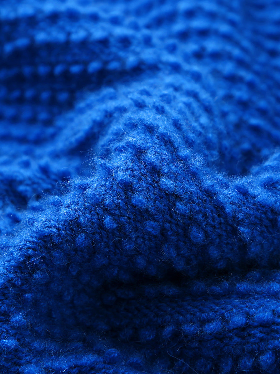 COMOBOCA 100% Cashmere Women's Textured Knit Pocket Hoodie