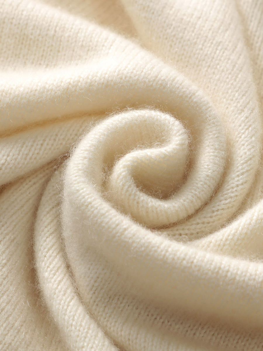 COMOBOCA 100% Cashmere Women's Knit Zip Up Cardigan Sweater