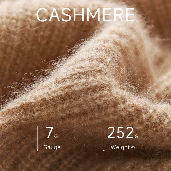 COMOBOCA 100% Cashmere Women's Cable Sailor Collar Sweater