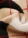 COMOBOCA 100% Wool Kids' Ribbed Argyle Knit Sweater