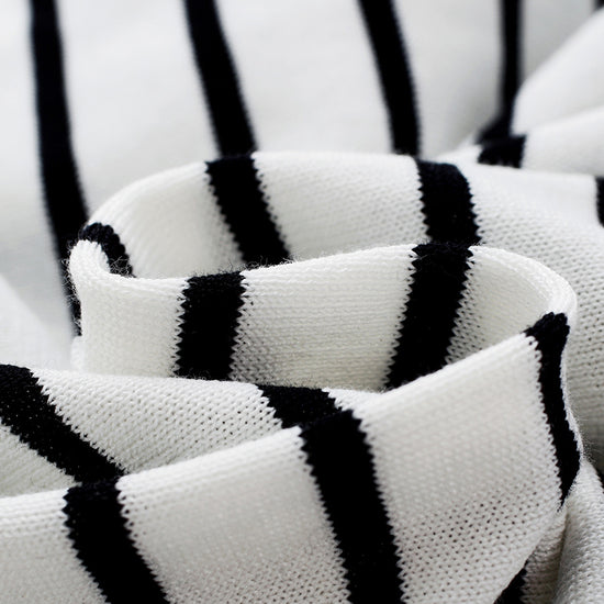 COMOBOCA Women's Striped Short Sleeve Knit Cardigan