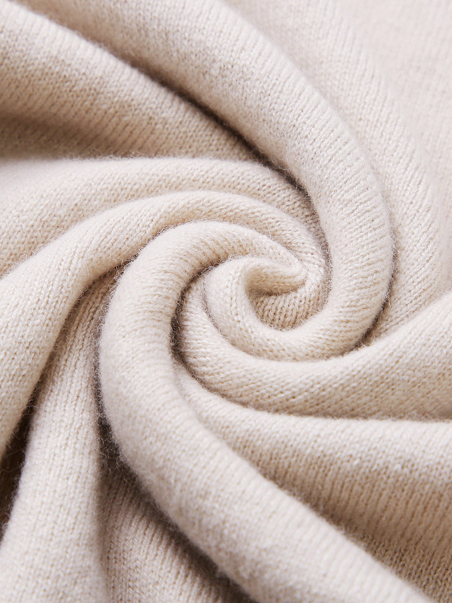 COMOBOCA 100% Wool Kids' Round Neck Plain 100% Sweater