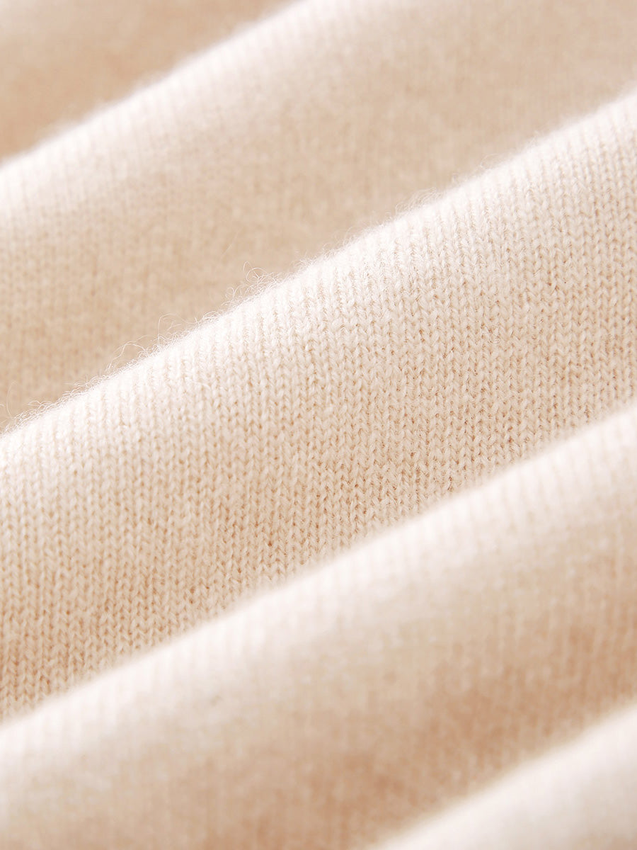 COMOBOCA 100% Cashmere Women's Colorful Side Stripes Knit Sweater