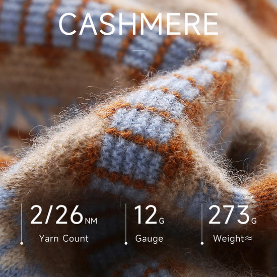 COMOBOCA 100% Cashmere Women's Fair Isle Double Zip Cardigan