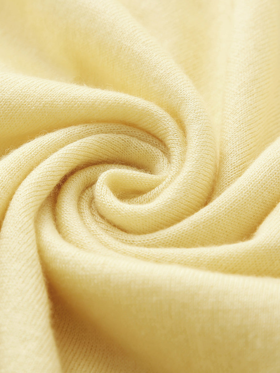 COMOBOCA Women's Ribbed V-neck Cardigan with White Trim