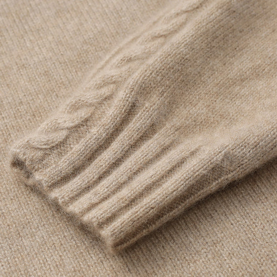 COMOBOCA 100% Cashmere Women's Mock Neck Knit Sweater