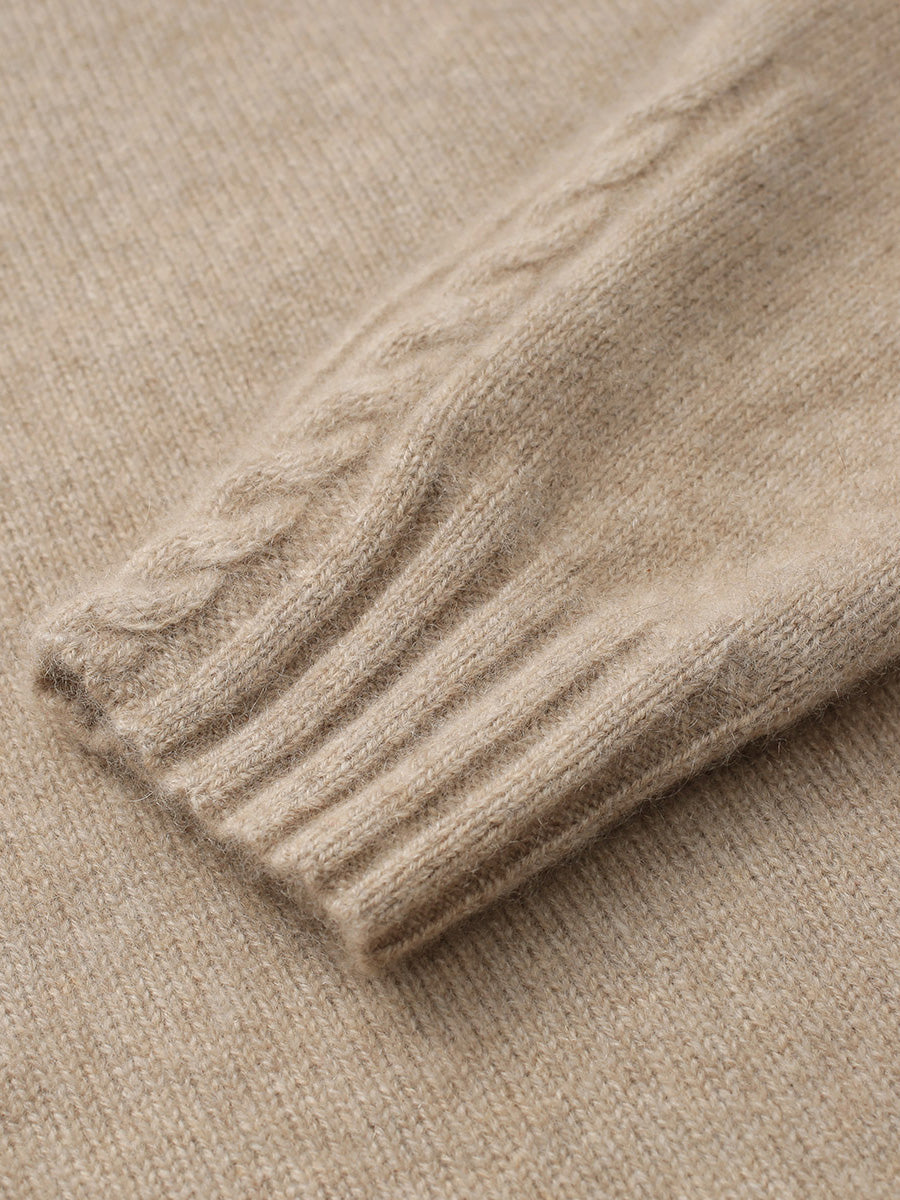 COMOBOCA 100% Cashmere Women's Mock Neck Knit Sweater