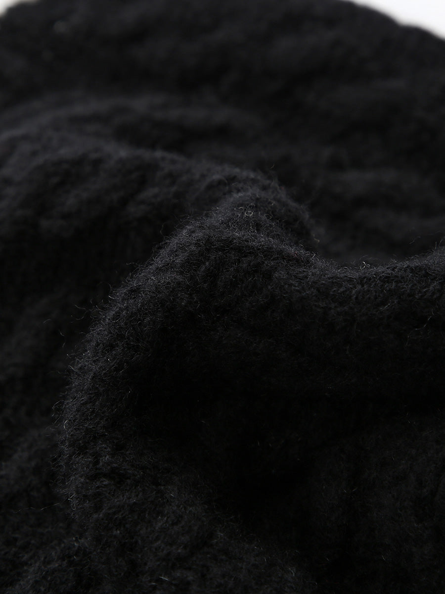 COMOBOCA 100% Cashmere Women's Cable Knit Beanie