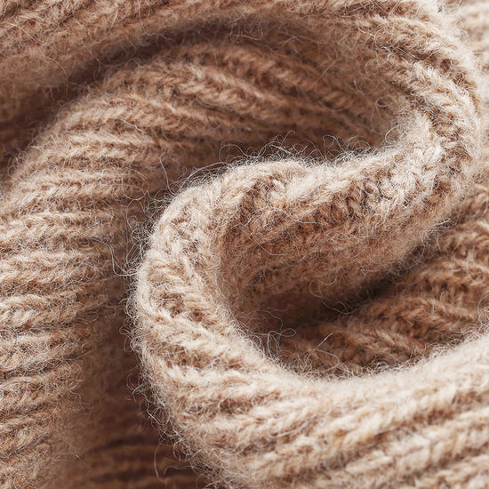 COMOBOCA 100% Wool Men's Ribbed Knit Beanie