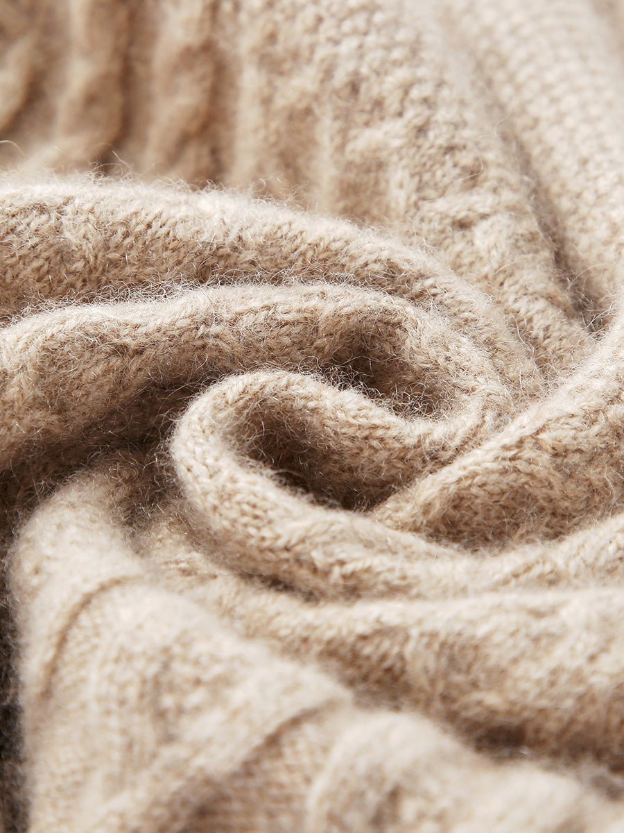 COMOBOCA 100% Cashmere Women's Knitted Sleeveless Sweater Vest