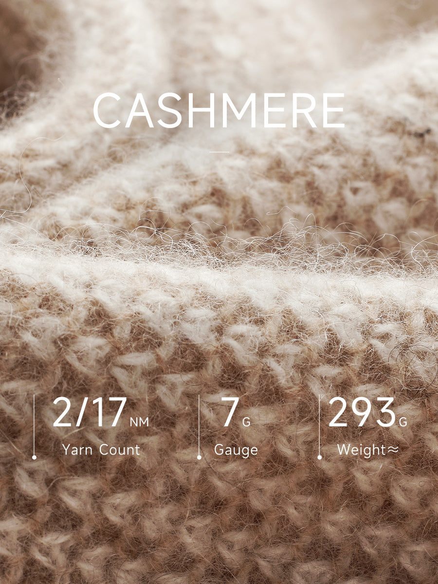 COMOBOCA 100% Cashmere Women's Mock Neck Knit Sweater