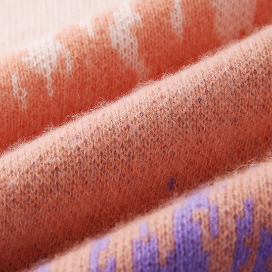 COMOBOCA 100% Cashmere Women's Ombre Gradient Color Knit Sweater