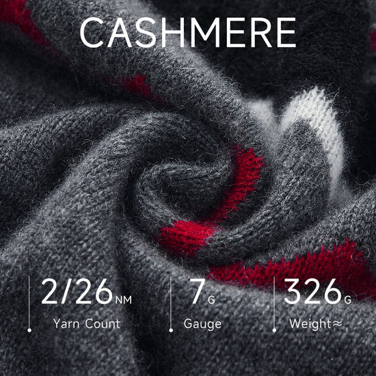 COMOBOCA 100% Cashmere Women's Fair Isle Button Down Cardigan