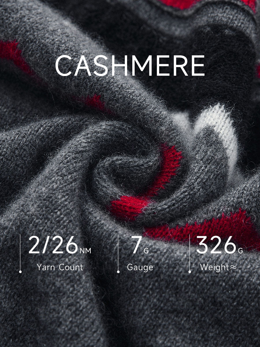 COMOBOCA 100% Cashmere Women's Fair Isle Button Down Cardigan