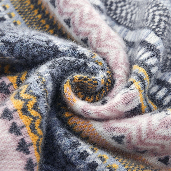 COMOBOCA 100% Cashmere Women's Striped Knit Vest