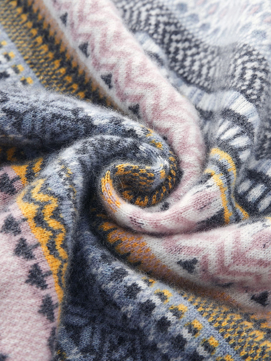 COMOBOCA 100% Cashmere Women's Striped Knit Vest