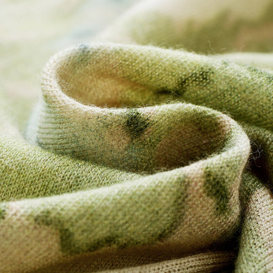 COMOBOCA Women's Watercolor Floral Print Knit Cardigan