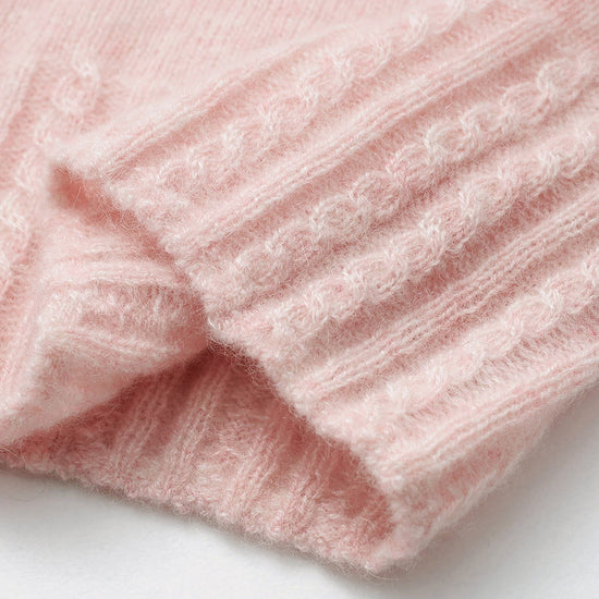 COMOBOCA 100% Cashmere Women's Mock Neck Knit Sweater