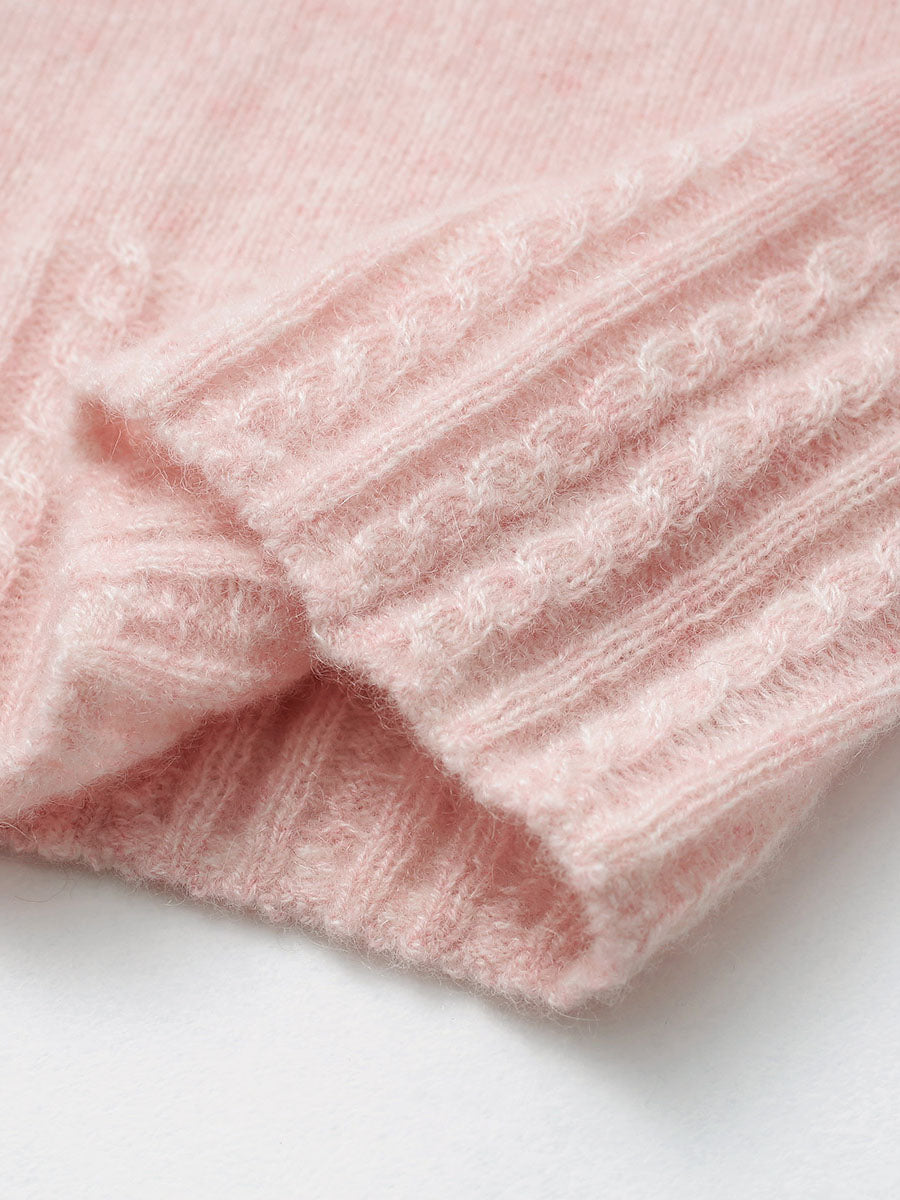 COMOBOCA 100% Cashmere Women's Mock Neck Knit Sweater