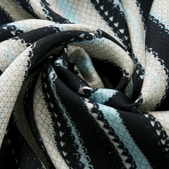 COMOBOCA Women's Striped Woven Ribbed T-Shirt