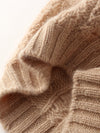 COMOBOCA 100% Cashmere Classic Cable Knit Beanie