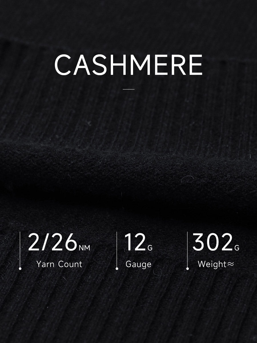 COMOBOCA 100% Cashmere Men's V-Neck Sweater