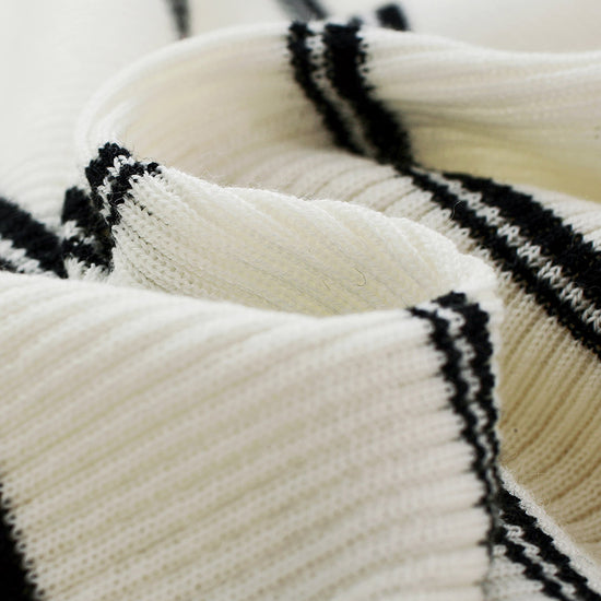 COMOBOCA Women's Striped Ribbed Knit Faux 2-in-1 Zip Cardigan