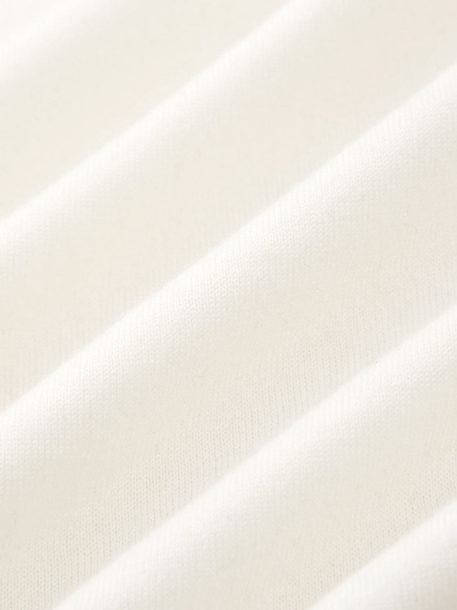 COMOBOCA 100% Wool Women's Striped Sleeve Contrast Knit Worsted Sweater