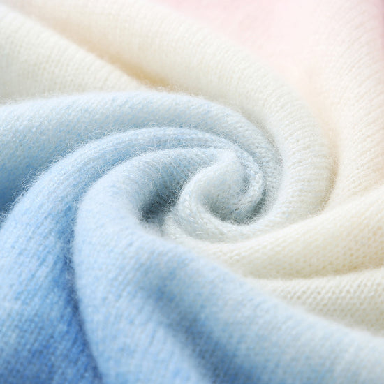 COMOBOCA 100% Cashmere Women's Gradient Ombre Sweater