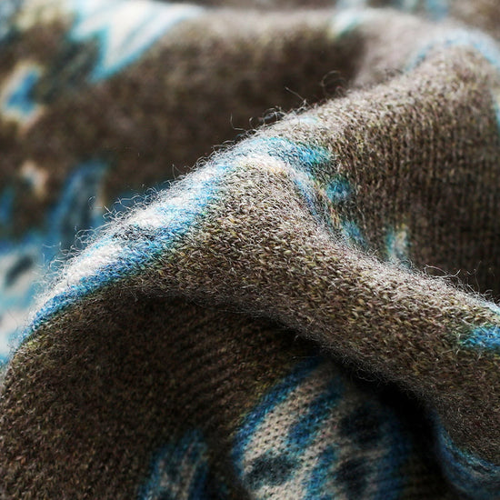 COMOBOCA Women's Paisley Floral Print Knit Sweater