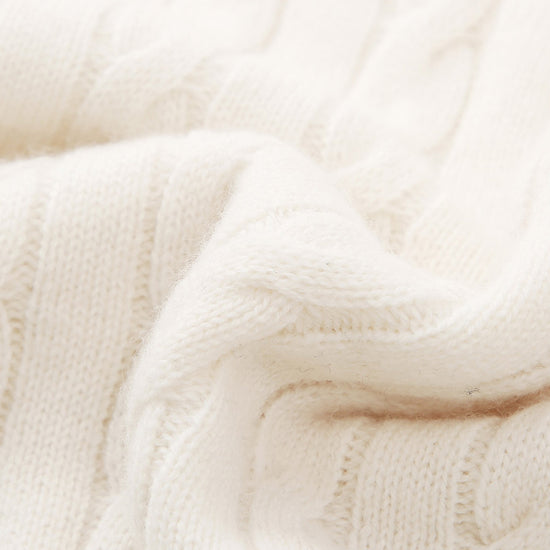 COMOBOCA 100% Wool Women's Colorblock Cable Knit Sweater