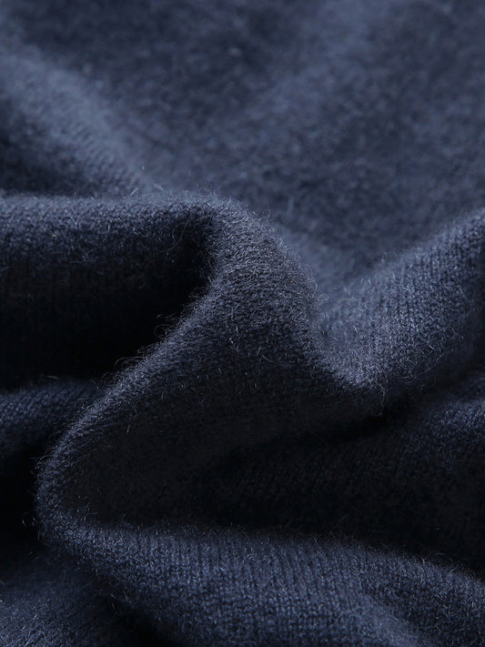 COMOBOCA 100% Cashmere Women's Leather Buckle Knit Coat