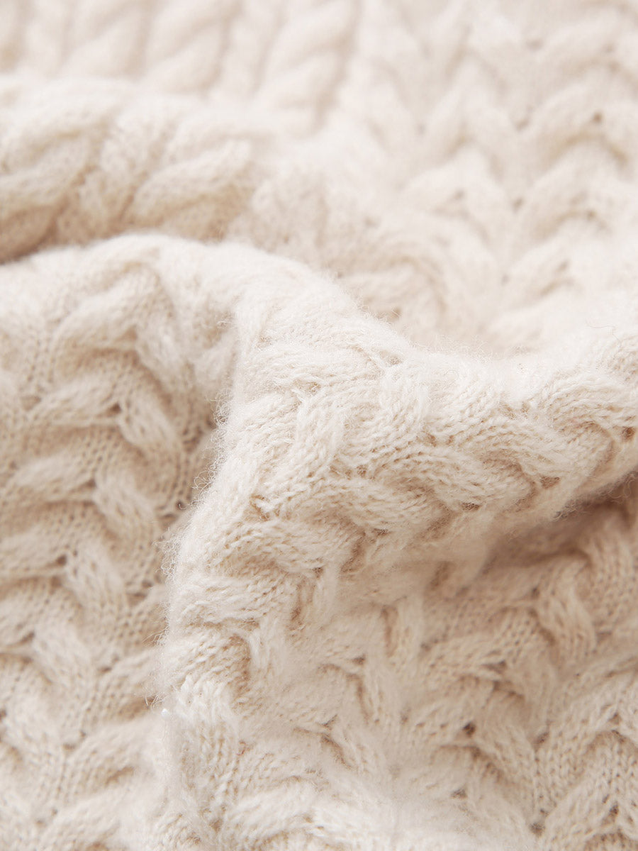 COMOBOCA 100% Wool Women's Knit Sleeveless Sweater Vest