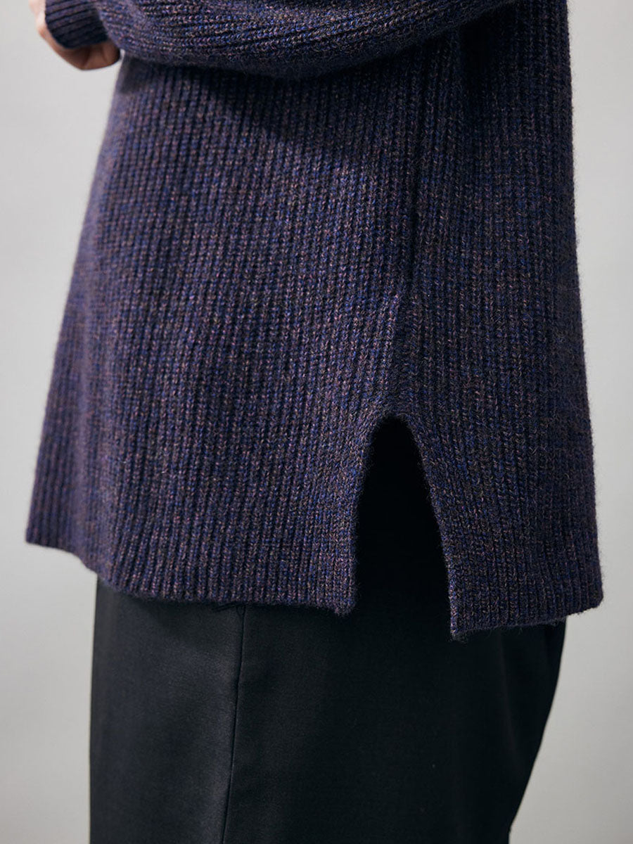 COMOBOCA 100% Cashmere Women's Ribbed Turtleneck Sweater