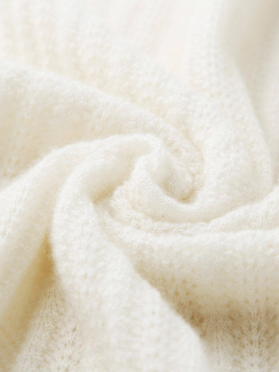 COMOBOCA Women's Ribbed Mock Neck Knit Sweater