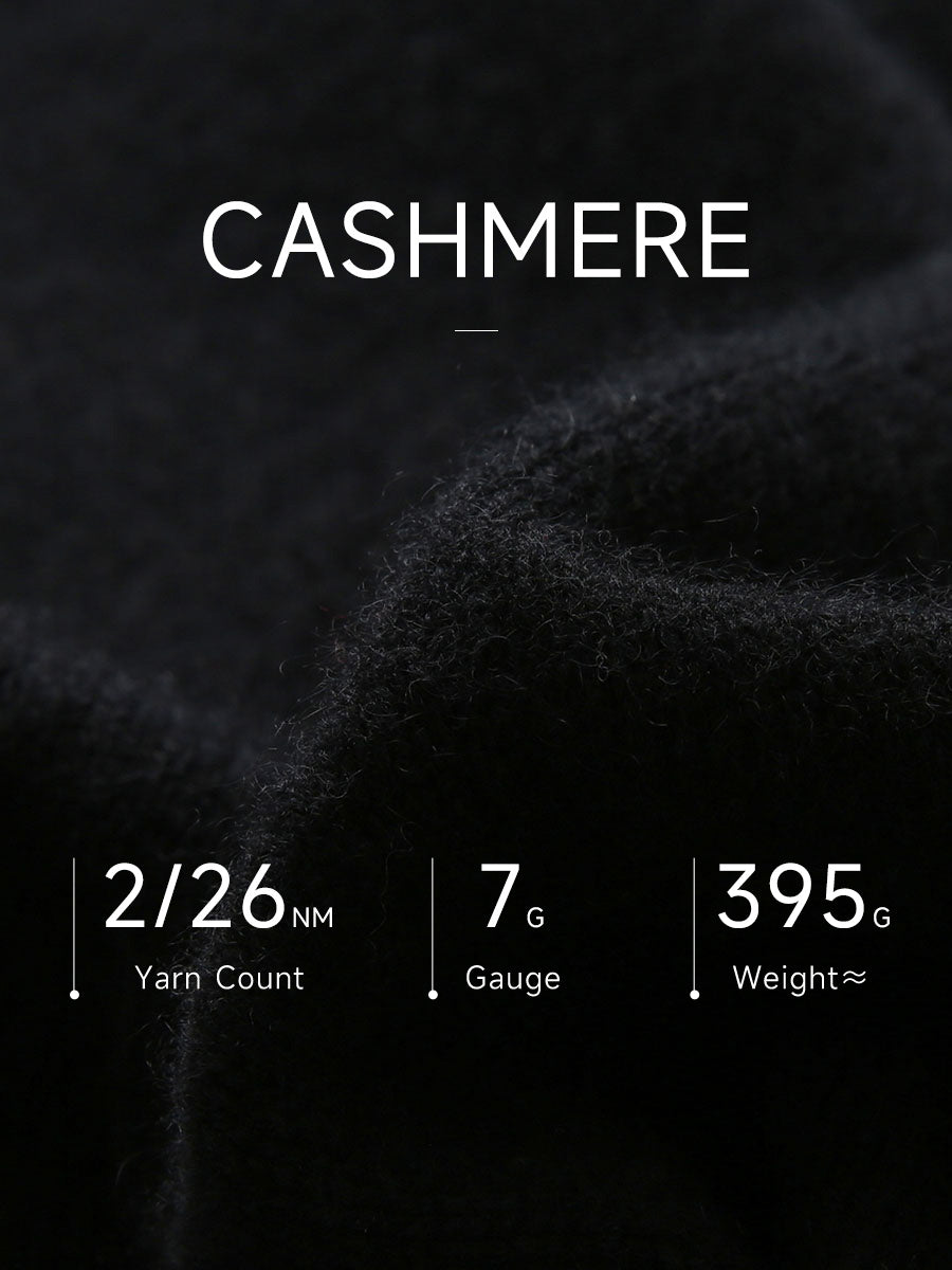 COMOBOCA 100% Cashmere Women's Panda Pattern Polo Collar Sweater