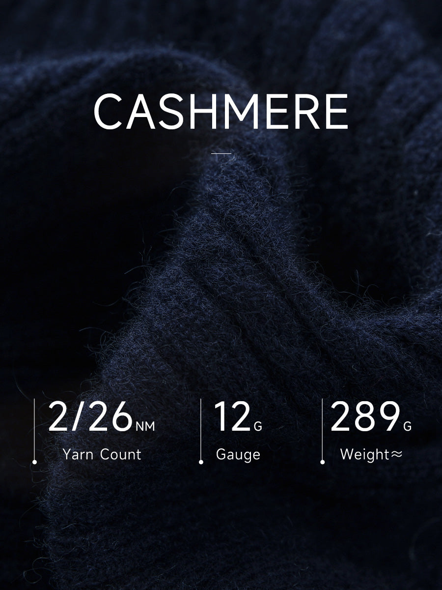 COMOBOCA 100% Cashmere Women's V-Neck Cable Knit Sweater