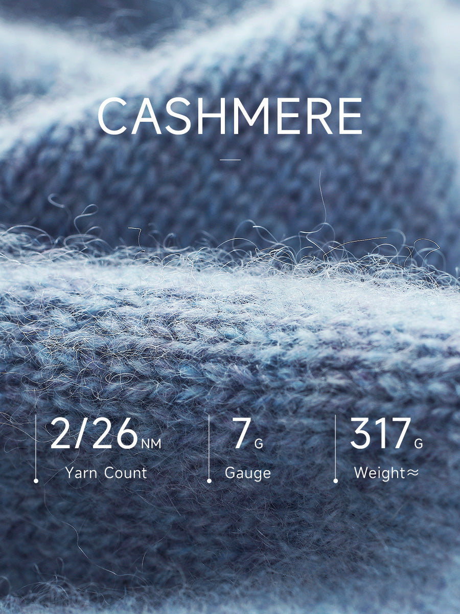 COMOBOCA 100% Cashmere Women's Fair Isle Mock Neck Sweater