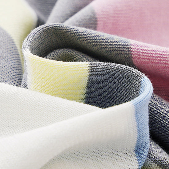 COMOBOCA Women's Farm Scene Striped Knit T-Shirt