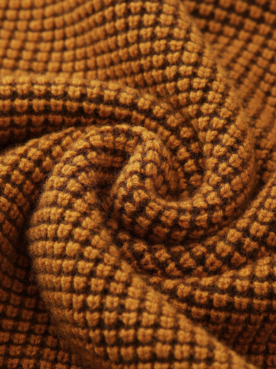 COMOBOCA 100% Wool Women's Colorblock Raglan Sleeve Sweater