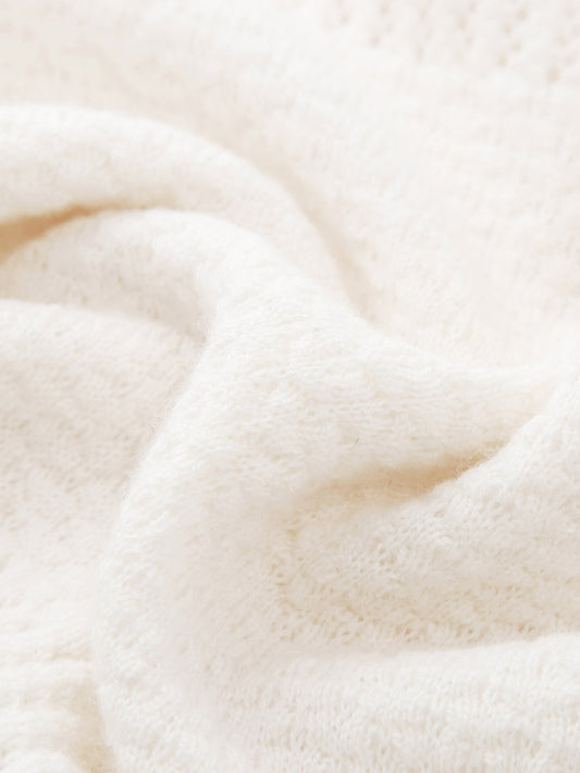 COMOBOCA 100% Wool Women's Sweater Extra Size Knit Hoodie