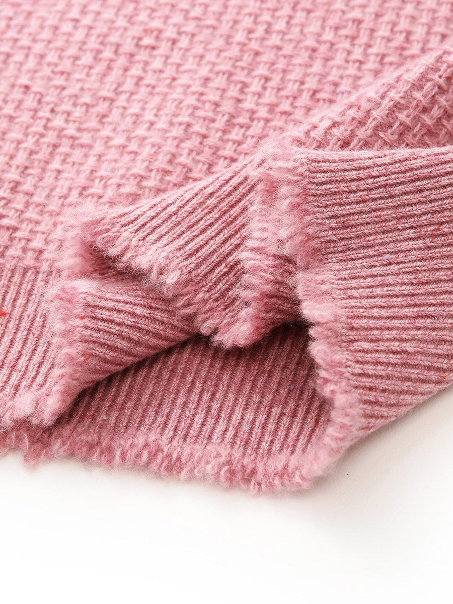 COMOBOCA 100% Cashmere Women's Textured Knit Sweater Vest