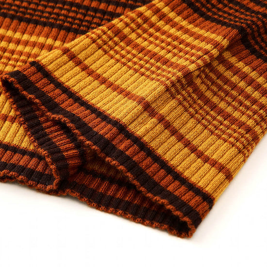 COMOBOCA 100% Wool Women's Multicolor Striped Knit Sweater