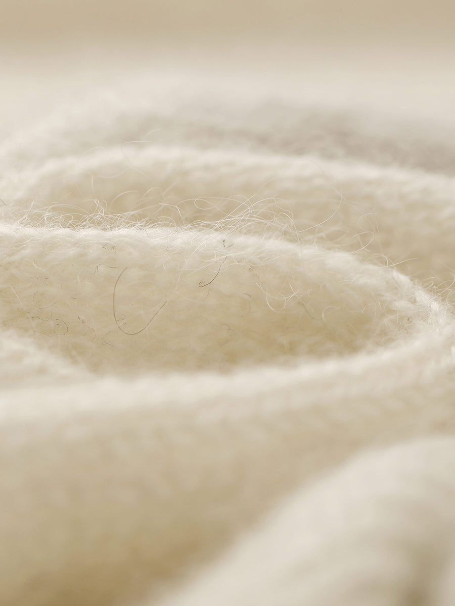 COMOBOCA 100% Cashmere Women's Striped Knit Scarf