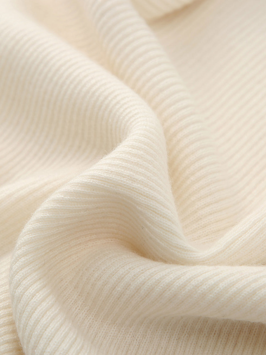 COMOBOCA 100% Wool Women's Sleek Ribbed Knit Tank Top