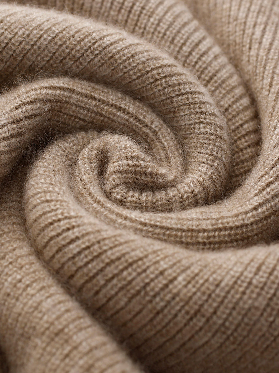 COMOBOCA 100% Cashmere Women's Knit Sweater Hoodie