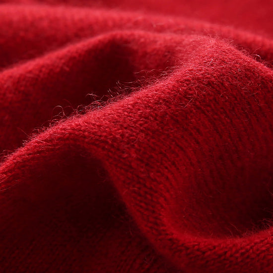 COMOBOCA 100% Cashmere Women's Turtleneck Button-Up Cardigan